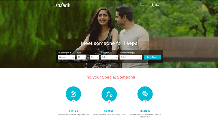 Shaadi´s Homepage, a cute young couple in love enjoy some spare time together  