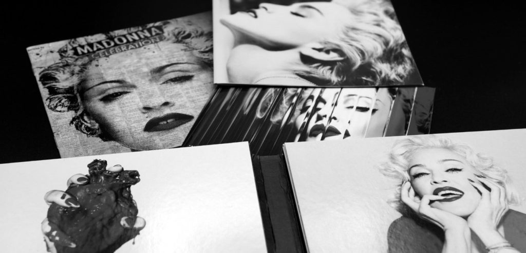 Set of Madonna pictures in black and white
