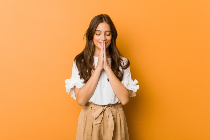 long-haired christian girl